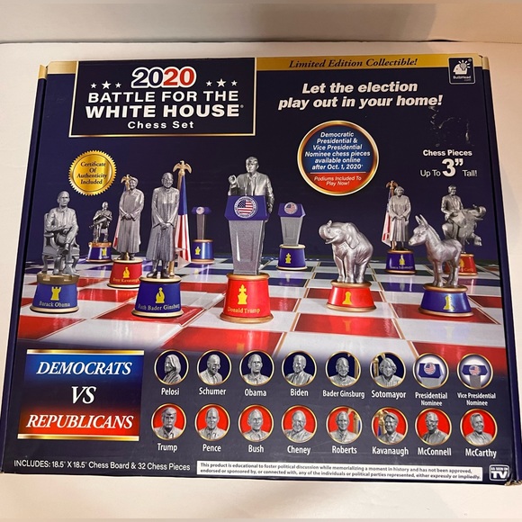 2020 Battle For The White House -Chess Set- New in Box w/Trump/Biden/Harris NIB - Picture 1 of 8